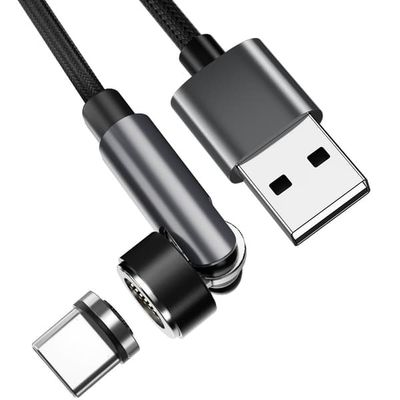 Magnetisk laddningskabel med USB-C-kontakt Black 1 m
