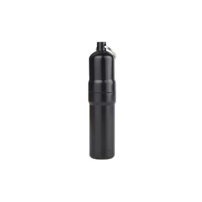 Portabelt Förseglat Cigarettfodral - Aluminiumlegering, Vattentätt, Rymmer 5 Vanliga Cigaretter Black