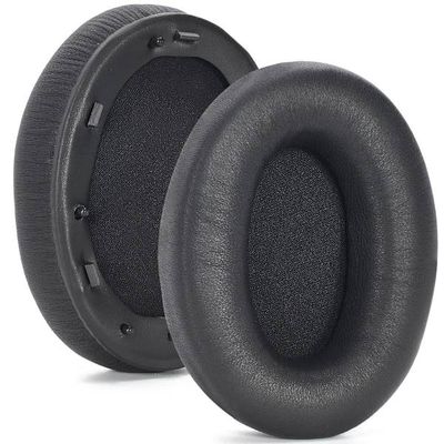 Udskiftning af sorte lammeskind læder ørepuder kompatibel med Sony WH-1000XM3 (WH1000XM3) - 2 stk