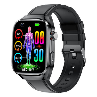 Smart ur EKG, puls, blodtryk, søvn, skridttæller Black