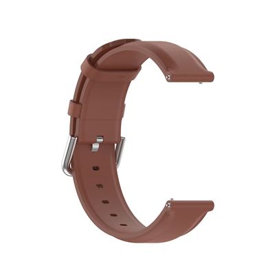 Klokkerem i ekte skinn Brown Samsung Galaxy Watch 3 45 mm/Gear S3 Classic, Frontier, Huawei Watch Buds/GT Runner/GT2 Pro, Xiaomi Watch S1 Pro, Garmin Forerunner 255/Vivoactive 4 22 mm