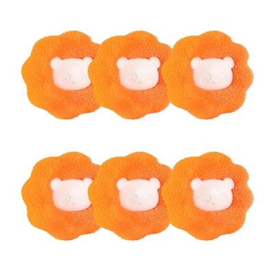 Hårfjerningsball for vaskemaskin 6 stk Orange