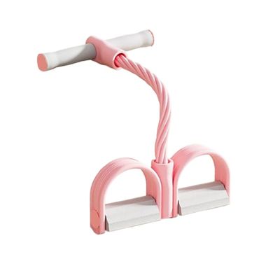 Fotpedal motstandsbånd (6-rørs design) Pink