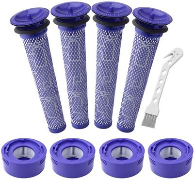 For- og etterfilter til Dyson V7/8 4+4 stk Blå