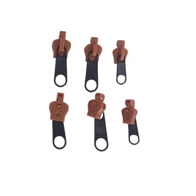 Glidelåsreparasjonssett, 6-pack, Universal Glidelåsfikser coffee