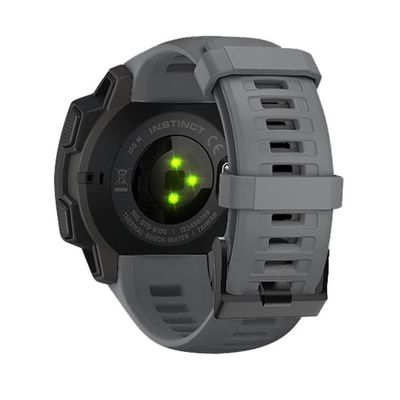 Silikonearmbånd til Garmin Instinct/Esports/Tide/Solar Grey