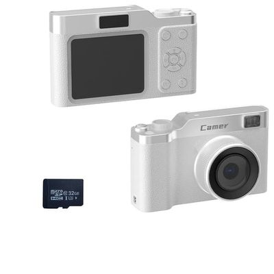 Kompakti digitaalikamera 5x optisella zoomilla ja 32GB TF-kortilla - Ikuista muistot liikkeellä ollessasi White