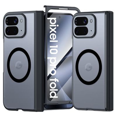Google Pixel 10 Pro Fold-deksel med magnetisk ring og innebygd skjermbeskytter