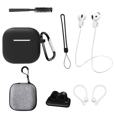 AirPods 4:e generationen åttadelars set i svart