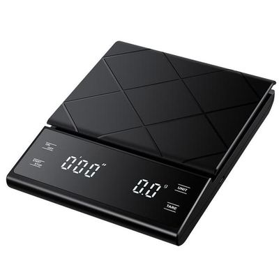 Digital kaffevekt, 5 kg/0,1 g med USB-lading Black