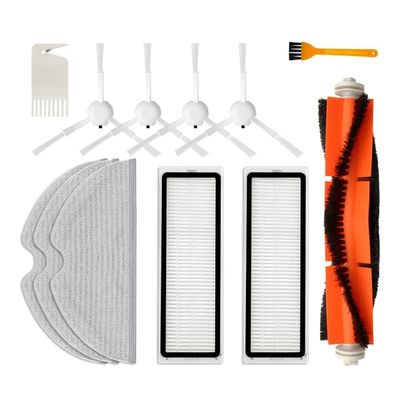 Reservedeler robotstøvsuger, børster filter 12 stk. Xiaomi Mijia 1C / 2C / Dream F9 / Mop 2 Pro Plus / STYTJ01ZHM / STYTJ02ZHM / SKV4093GL / SKV4063GL