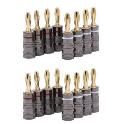 Banankontakt guldpläterad 4 mm 16-pack