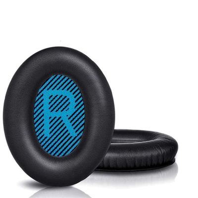 Højkvalitets ørepuder til Bose QC 35/25/15 hovedtelefoner 1 par Black+Blue