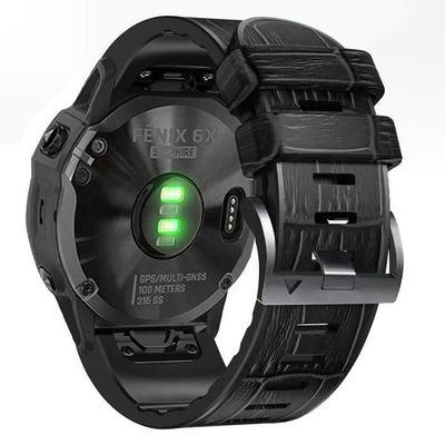 Silikon klokkerem til Garmin Fenix 8/7X/6X/5X Black 22 mm