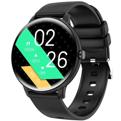 Smartwatch med EKG, pulsmåler, blodtryksmåler, søvntracker og skridttæller Black