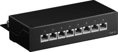 CAT 6 Mini/Desktop Patch Panel, 8 Ports