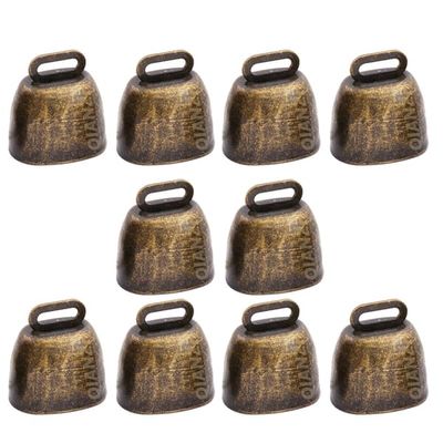 Antika bronsklockor - 10-pack, 35x35x24mm järnklockor