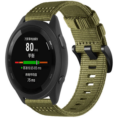 Nylon Klockarmband för Garmin Forerunner 255/265/245 Smartwatch Green S
