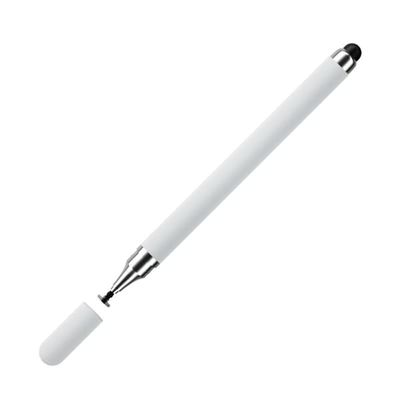 2-i-1-pennen for berøringsskjermer (dobbel gummitupp) White