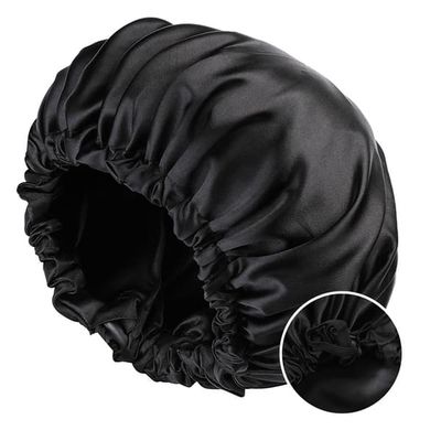 Satenghette for kvinner – myk natthette i polyester og sateng for krøllete og langt hår