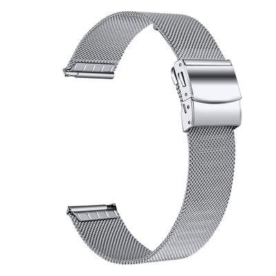 Klockarmband i Rostfritt Stål för Huawei Watch 2/Garmin Vivoactive 3, 20 mm Silver