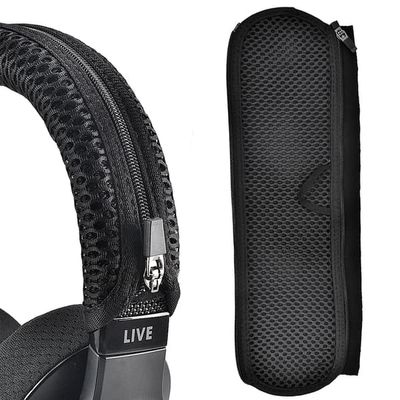 Polyester hovedbåndsdæksel til høretelefoner - komfortpolstring til pendling og rejser, 30x8x0.5cm, sort, kompatibel med Sony WH-1000XM5 og JBL Black