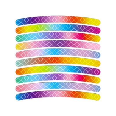 Regnbue Sykkelhjul Refleksklistremerker - 10 Pakning MultiColor