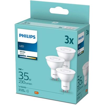3-pack LED GU10 3W (35W) 3000K 230lm