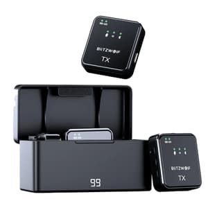 Trådløs mikrofon BlitzWolf, BW-SX63, 1000mAh (svart)