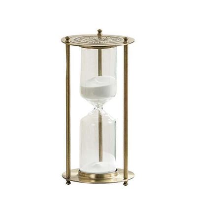 Vintage Metall Timglas - Vit Sand - 30 Minuters Timer, Dekorativ Sandklocka, Tidlös Design