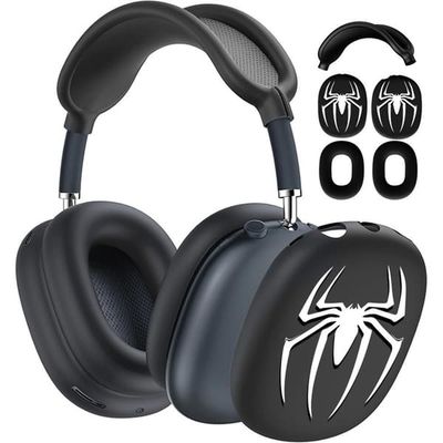 Spiderman Design Beskyttelsessett Kompatibelt med AirPods Max 1/2 - Komplett Beskyttelse Black
