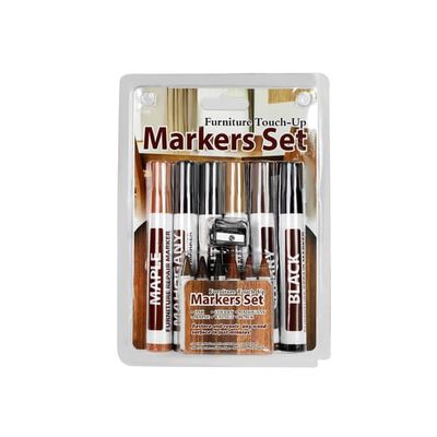 Møbelreparationssæt - Touch Up Markers med Voksfarver & Blyantspidser 10 colors