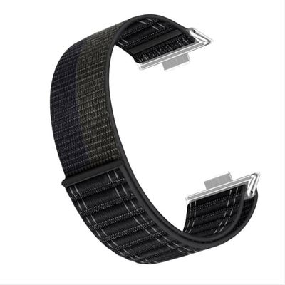 Stilig bølgemønster nylonrem til Huawei Watch Fit 4 Pro Black