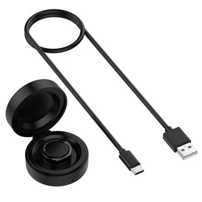 Opladningsetui kompatibel med OURA Ring Gen 3 Str. 9, bærbar ABS x TPE opladeretui med sondestik, 4.75cm x 4.75cm størrelse, 5V 1000MA input/5V 100MA output