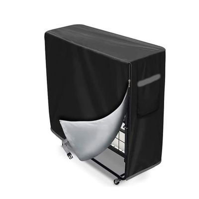Sammenleggbart sengeteppe i svart – 210D – 99L x 38B x 114H cm
