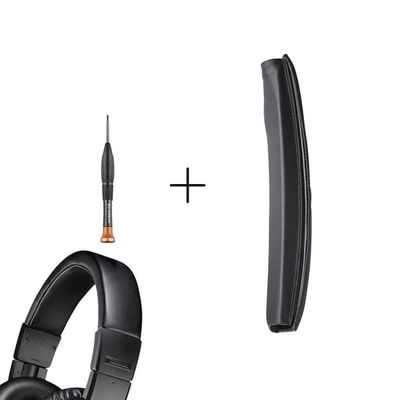Proteinskinn hodebøylepute kompatibel med Audio-Technica ATH M50-serien – memory foam-pute med skrutrekker inkludert Black