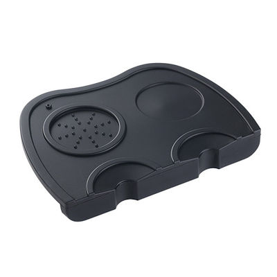 Silikonmatta för kaffetamper, halkfri espresso-stampdyna Black