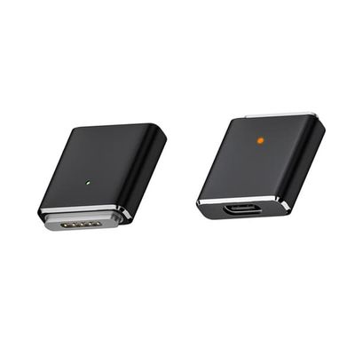 100W Type-C hunn til MagSafe 3-adapter — aluminiumlegering, PD 20V 5A rask lading med LED-indikator, kompatibel med MacBook Air/Pro (CF/MAG3-BK) Black