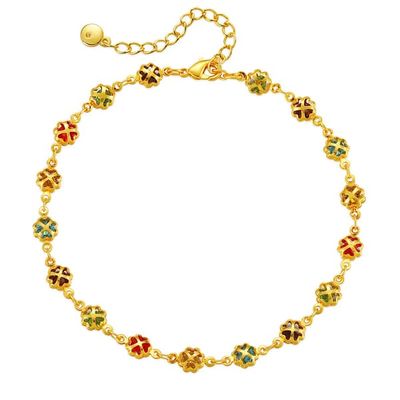 Blomsterformet, fargerikt zirkon ankel MultiColor