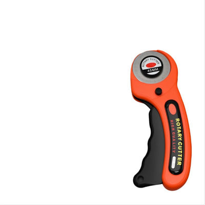 45mm rulleskjærer for stoff, lær og quilting med sikkerhetslås og automatisk inntrekking Orange