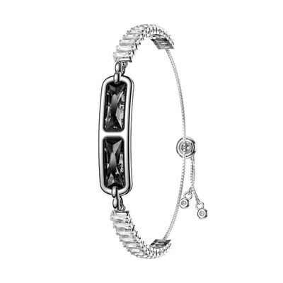 Elegant Smart Armbånd Fitness Tracker med Pulsmåling og Søvnovervågning - Sort Diamant & Hvid Diamant