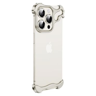 Unikt metallrammedeksel + linsefilm til iPhone 12 Pro Silver