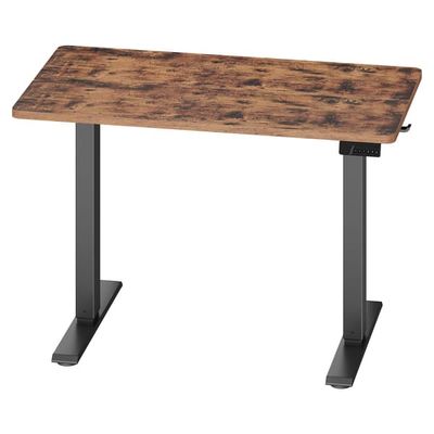 Elektriskt höj- och sänkbart skrivbord - 80 x 50 cm - Minnesfunktion - Vintagebrun