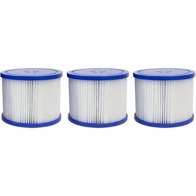 Set om 3 filterpatroner - Papper+PP - Vit - Ø10,3xH7,8 cm