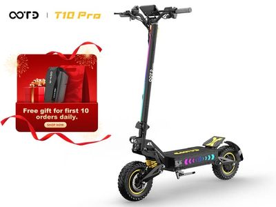 OOTD T10 PRO – Fabriksdirekt 2600W dubbelmotor elscooter 65km/h 52V23,4Ah batteri 80km räckvidd 11″ terrängdäck hydraulbromsar
