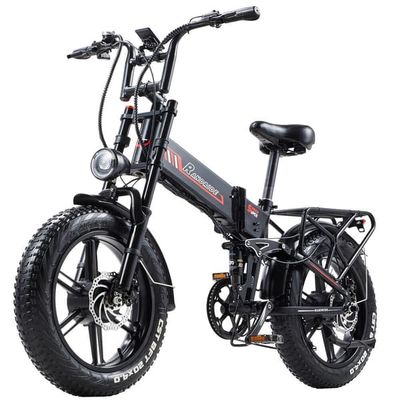 Randride YX20M-2 Svart – Fabriksdirekt: Dubbla 1000W motorer, 2000W total effekt, 45 km/h, 48V 20Ah batteri, 90 km räckvidd & 20″ fettdäck – för äventyr och pendling