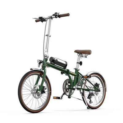 Onesport OT02 PRO Grøn – 250W | 36V 5,2Ah | 25km/t | 25km rækkevidde – Vintage foldbar elcykel med momentmåler og letvægtsdesign