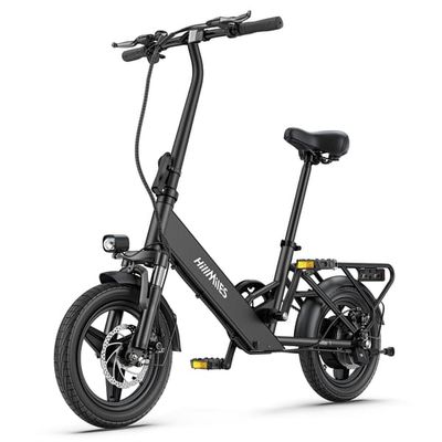 HillMiles Mile 1 svart hopfällbar elcykel 250W 25km/h 36V10.4Ah 60km räckvidd 14″ däck