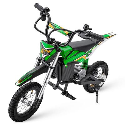 iScooter A12 Grøn Elcrosser til Børn 350W 25km/t 36V4.5Ah 16-20km 12" Luftdæk 3 Hastigheder For & Bag Affjedring Fabrikssalg til Leg & Eventyr
