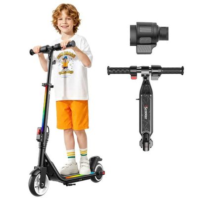 iScooter iK3Max – Fabriksdirekt: Säker barns elsparkcykel med 200W motor, 19 km/h, Bluetooth-högtalare, LED-ljus & 3 höjdlägen – perfekt för barn 6–12 år, lek och pendling